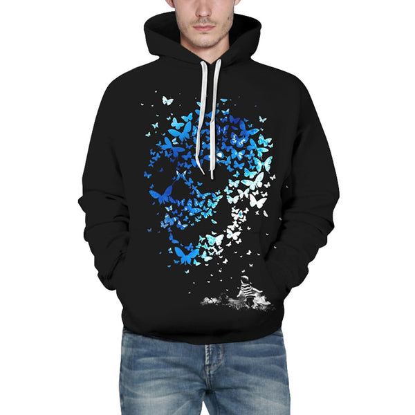 Hoodie New Man Halloween Pocket Hooded Lovers Sweatshirts 3D Printing Men And Women Long Sleeve Hoodies Sudadera